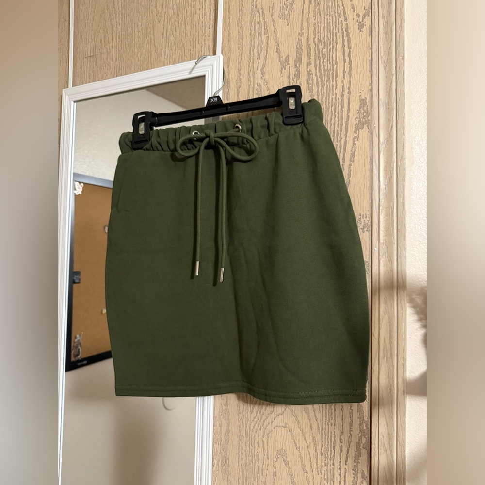 Fashion Nova Olive Green Skirt
